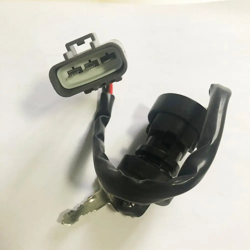 Зажигание мотоцикла ключ зажигания подходит для YAMAHA GRIZZLY 660 YFM660 2002-2008 3-контактный разъем мотоцикла Мопед скутер с двумя ключами