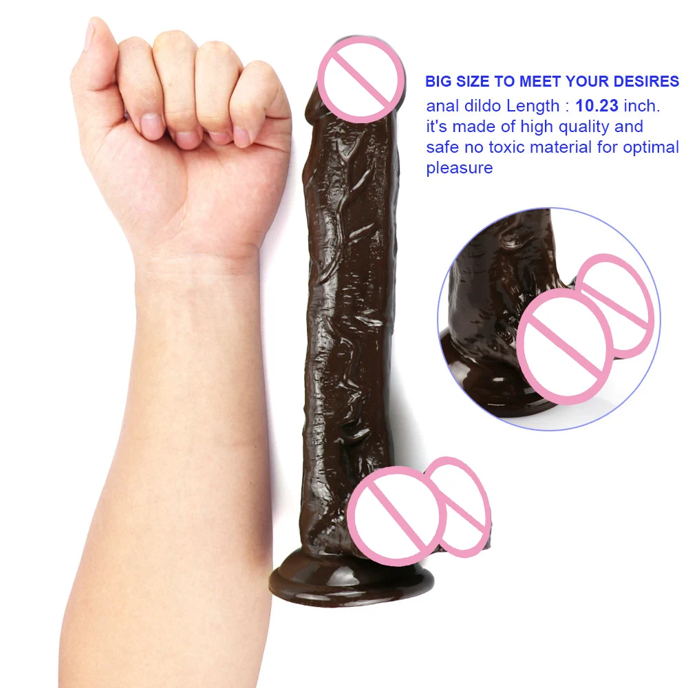 26*4 5 см большой Утешитель толстый член черный семейный пенис секс-игрушка для