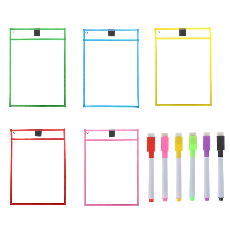 

Can Be Reused With PVC Transparent Dry Brush Bag PET Writing Dry Wipe Bag Drawing Toy For Children Adult Puzzle Toys