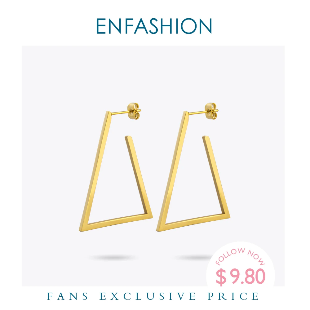 Ювелирные изделия Enfashion геометрические маленькие треугольные серьги золотого