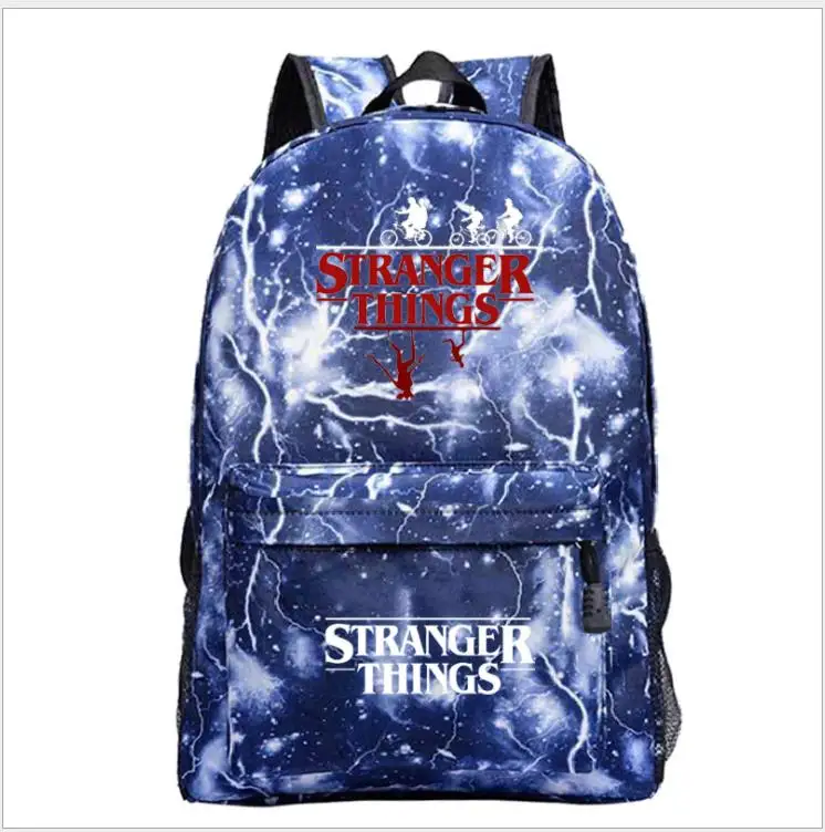 Рюкзак для ноутбука мальчиков и девочек модный ранец с аниме очень странные дела