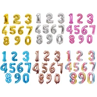 40inch number foil balloons gradient rose gold silver big number foil balloons baby shower birthday party wedding decoration