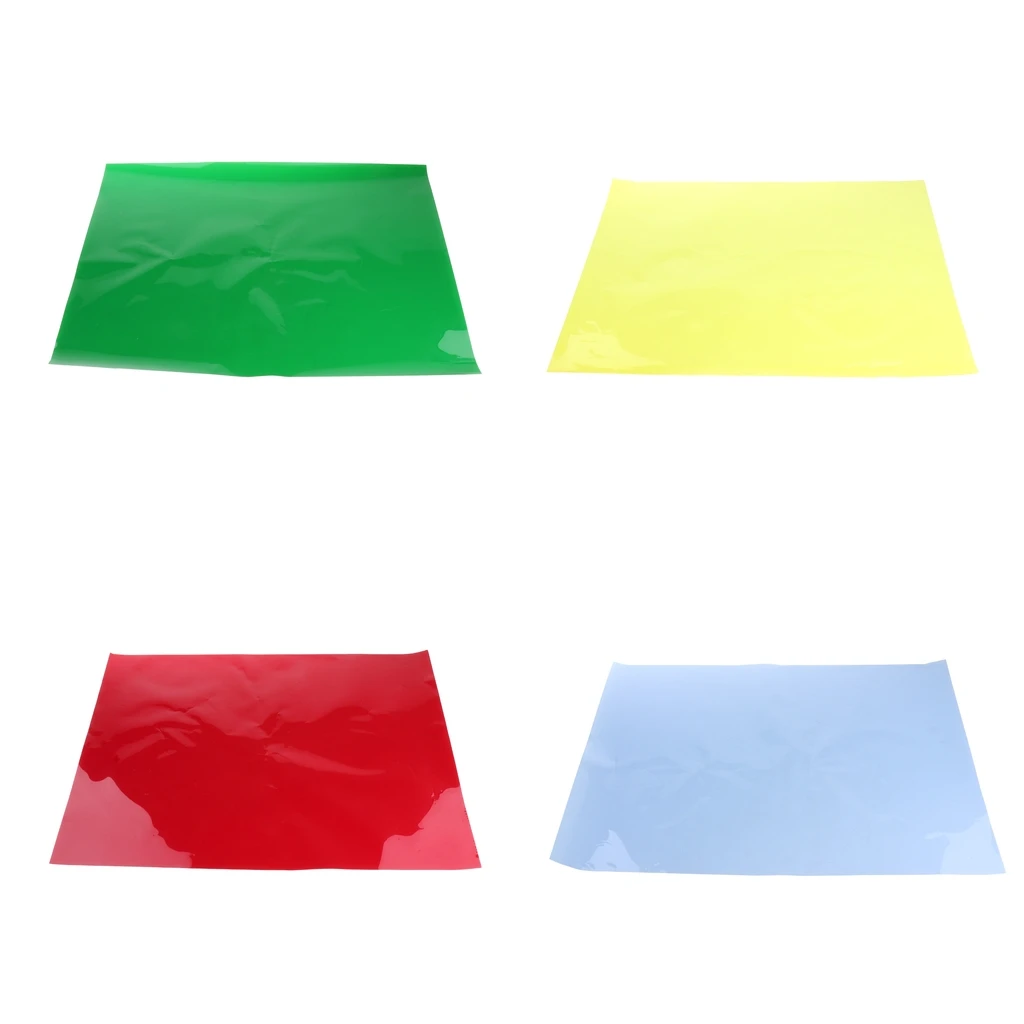 4 упаковки светильник цветные настилки прозрачная цветная пленка пластиковые