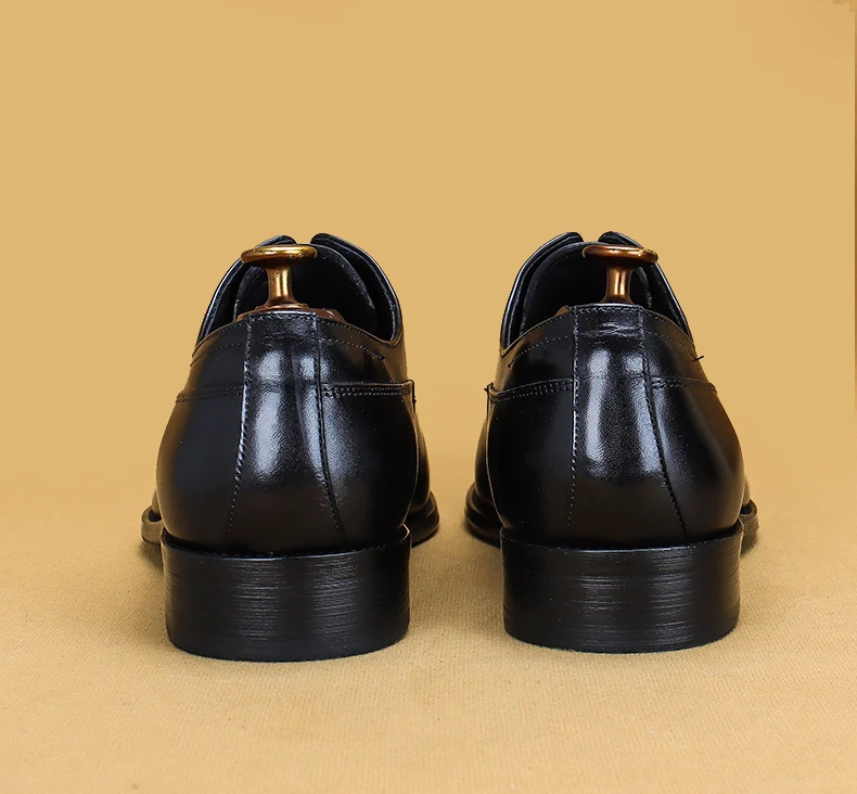 

Handmade Mens Round Head Oxfords Black Coffee Color Genuine Calf Leather Classic Wedding Men Dress Shoes Business Formal Shoes