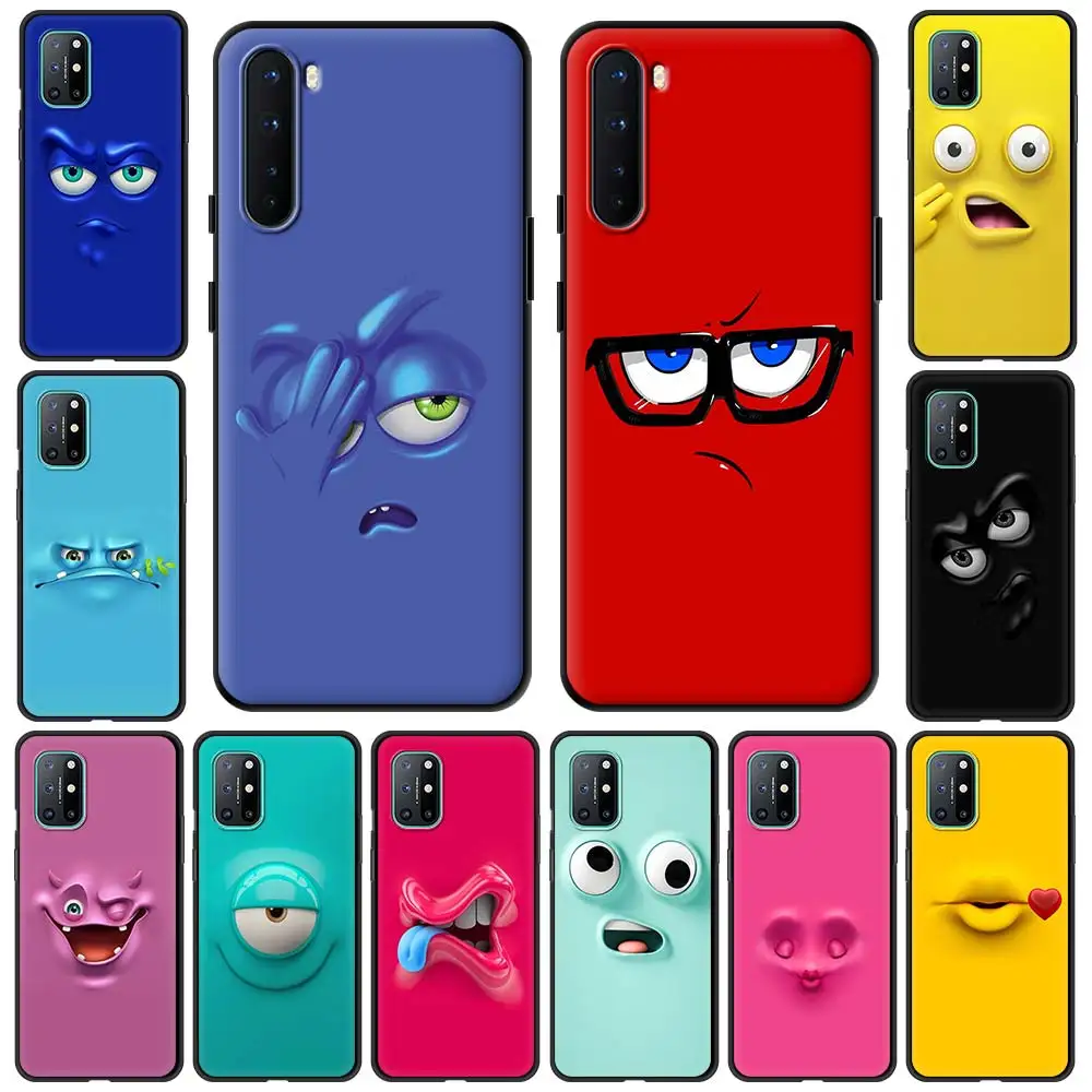 

Cute Cartoon Funny Face Hentai Sexy Phone Case For OnePlus 9 8 7 7T Pro 9RT 9R 8T Nord N100 N200 N10 CE 2 5G Z Soft Black Cover
