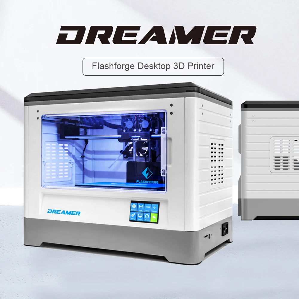 Verkauf Flashforge Träumer 3D Drucker Wifi DIY Kit Dual Extruder Multi Material Druck Mehrsprachiges Interface Mit 2 Rolle PLA Filament