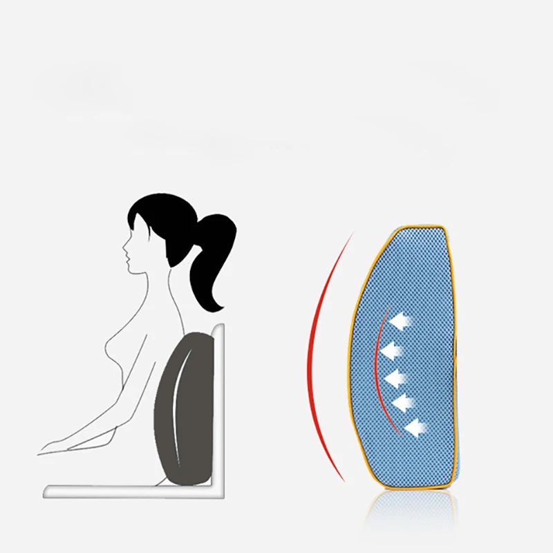 Мягкая подушка для поясницы из пены с эффектом памяти дышащая путешествий