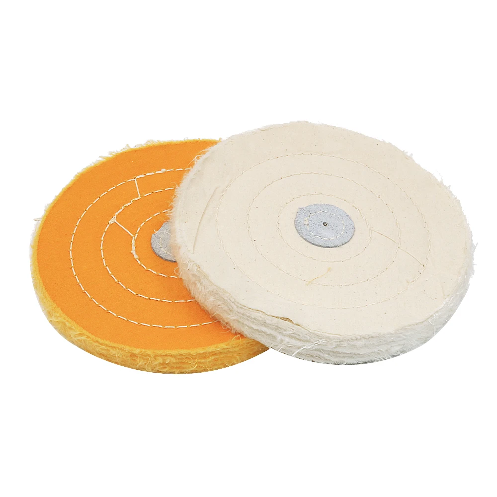 

Buffing Wheels for Bench Grinder Polishing wheels White (50 Ply) & Yellow (30 Ply) Buffing Wheel for Bench Buffer Polisher