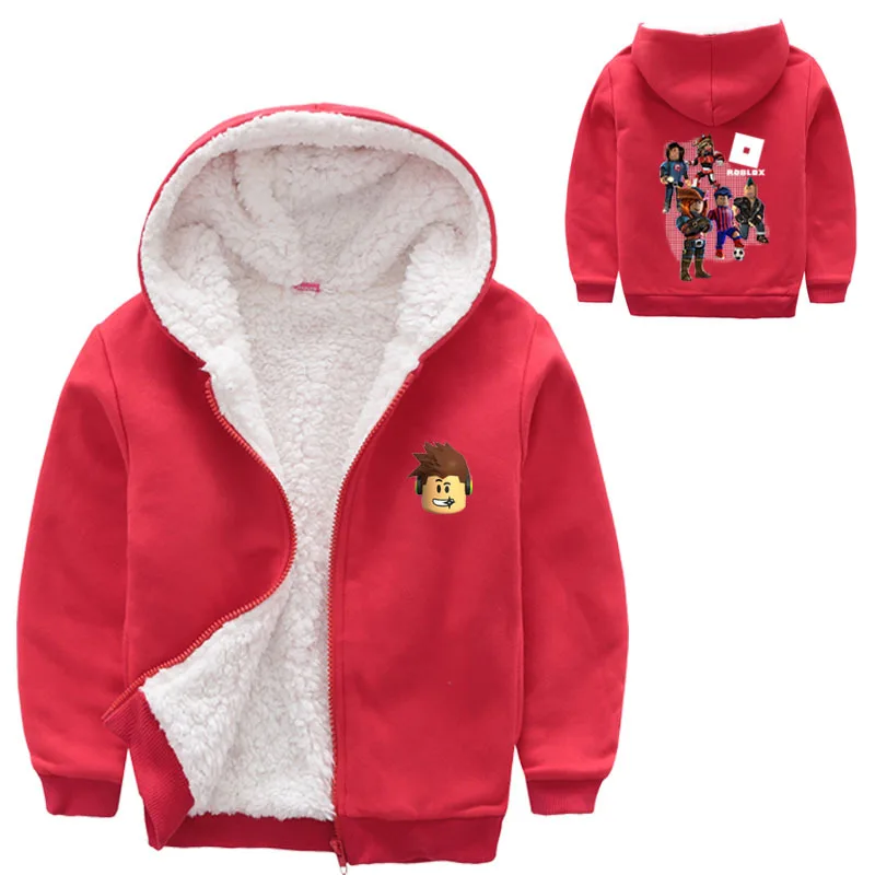 

DLF 2-14Y 2020 Winter Warm Jacket Kids Red Nose Day Hoodies Boys Sweatshirts Thick Fleece Clothes Tollder Girls Zipper Outwear