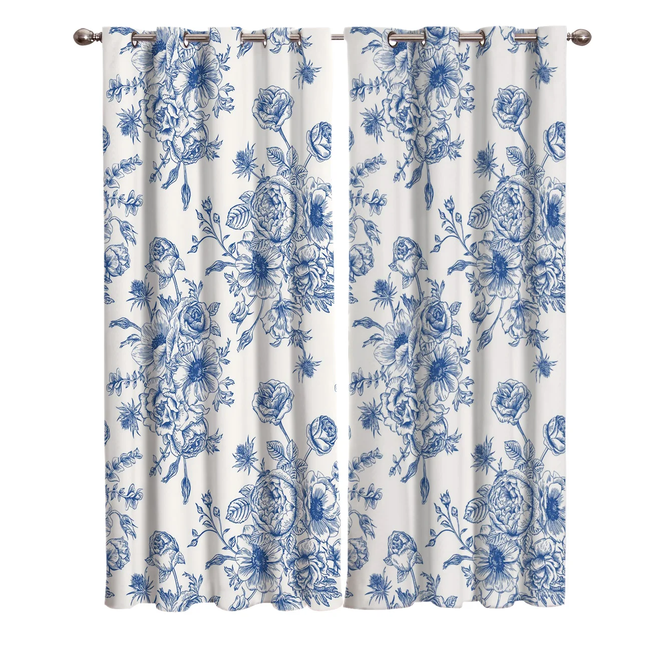 Цветы кластеры красисветильник голубые растения занавески на окна живописные