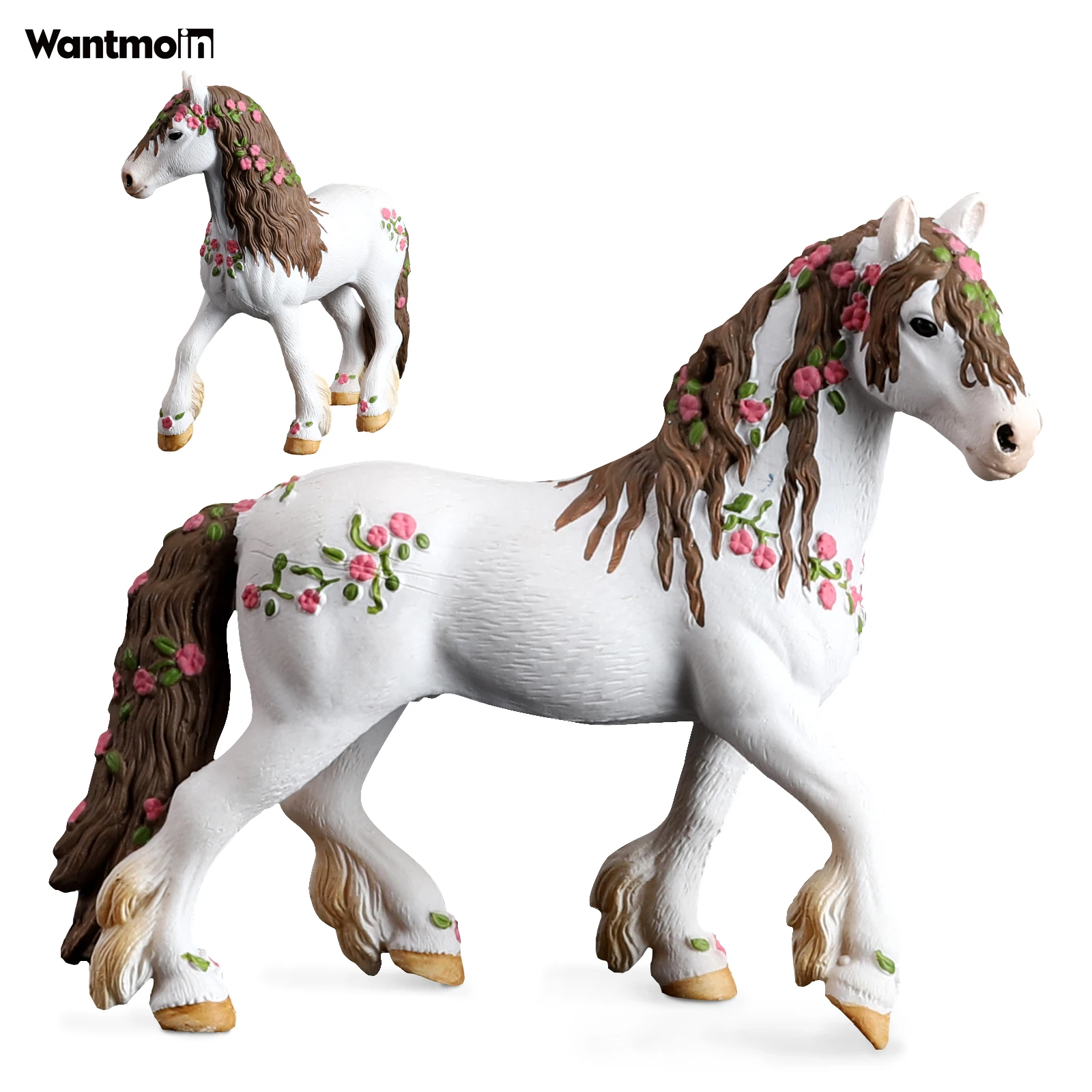 

Wantmoin Imports Set of Animal Horse Figurines for Kids - Realistic Toy Pony Figures Bulk Animal Variety Cake Toppers Gift Pack