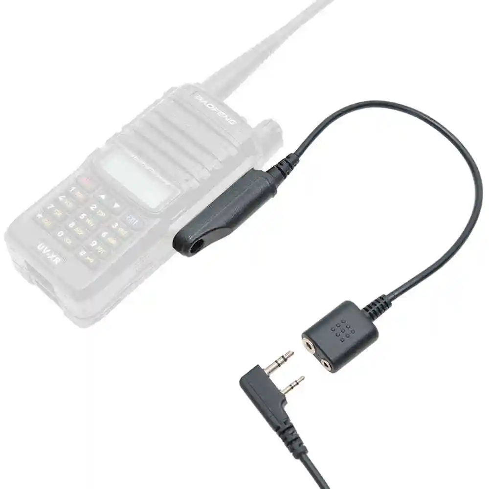 

Adapter Cable for Baofeng Waterproof UV-XR UV-9R Plus to TYT Baofeng UV-5R UV-82 888S Walkie Talkie 2 Pin Port Headset MIc