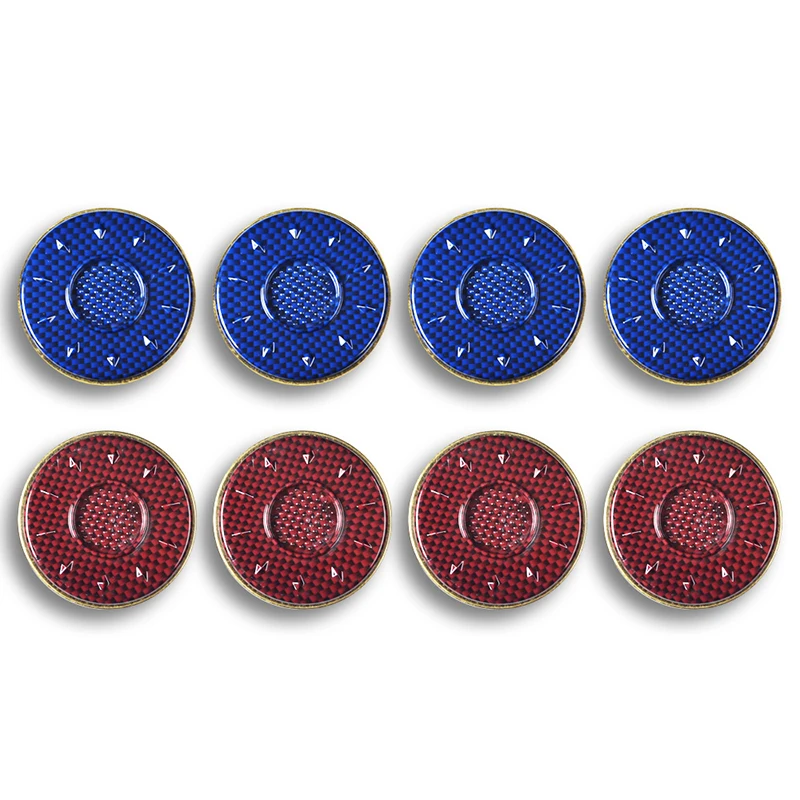 8pcs/Set 58mm Shuffle Puck Stainless Steel Body ABS Cap 4pcs Blue + 4pcs Red Adult-use Shuffle Board Accessories