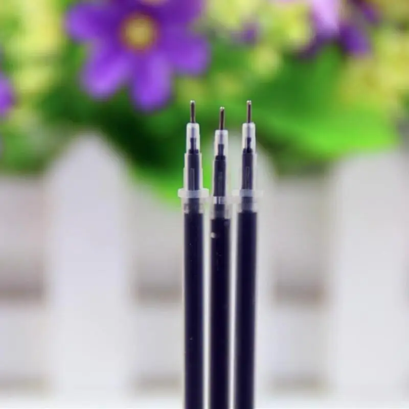 0.38mm Black 20 шт./лот, гелевая ручка с нейтральными чернилами, заправка, нейтральная ручка, хорошее качество, заправка, черный, синий, красный, 0,5 мм, 0,38 мм, заправка пулей, для офиса и школы - Цвет: 0.38mm Black