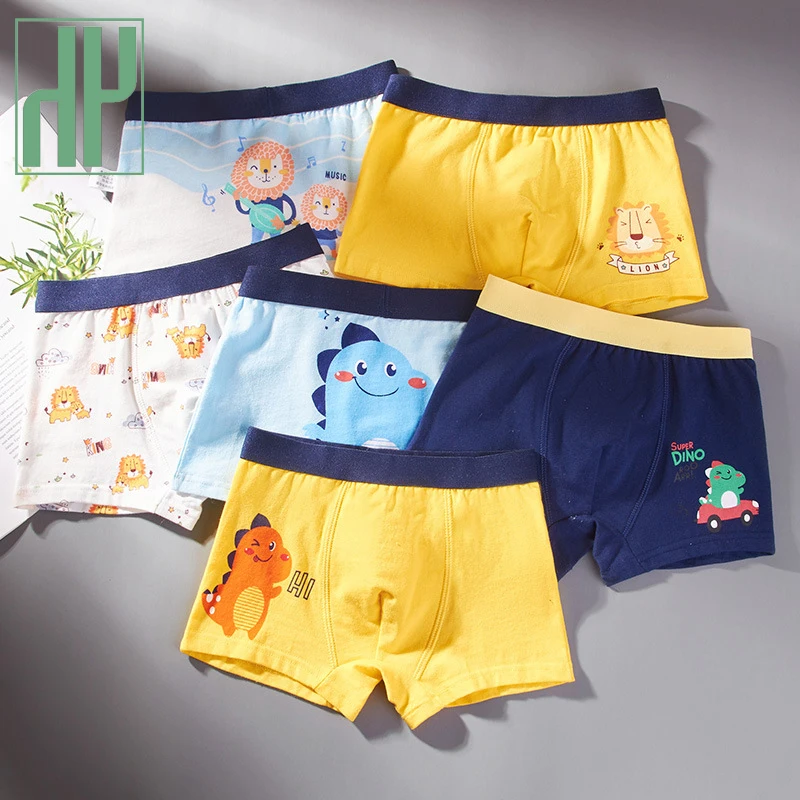 HH 2 Piece Baby Boy Underwear Cartoon Underpants Children's Shorts Panties for Boys Toddler Boxers Cotton Underpant For Teens