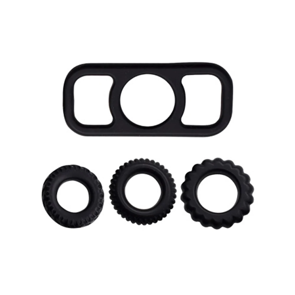 3 шт./компл. набор колец для пениса с жидкой силиконовой нитью растягивающееся