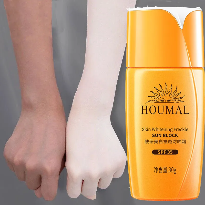 

Отбеливающий солнцезащитный крем против веснушек, увлажняющий солнцезащитный крем для всего тела, уход за лицом, SPF 35