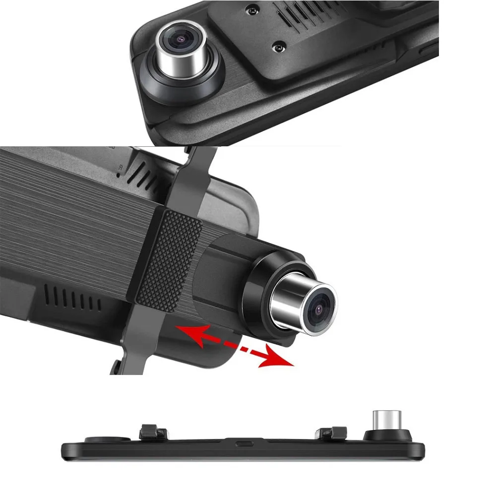

HGDO Dash Cam 10 Inch Dash Camera Touch Stream Mirror With RearView Camera FHD 1080P Video Recorder Auto Registrar Car Dvr