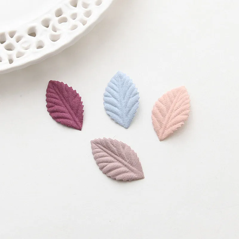 50Pcs Color Handmade Leaves Headwear Accessories DIY Craft Supplie Garment Wedding Decor Kids Scrapbooking Materials Leaf Blade | Дом и сад