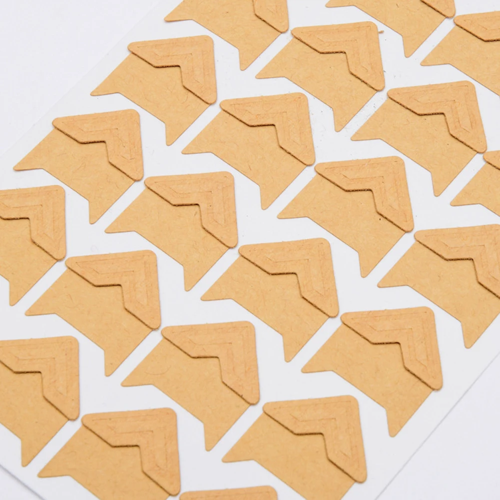 Винтажные Угловые бумажные наклейки сделай сам 120 шт./лот 5 листов для защиты