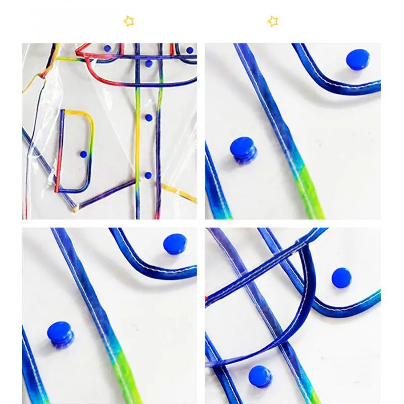 Разноцветный дождевик из ЭВА для детей прозрачный водонепроницаемый девочек и