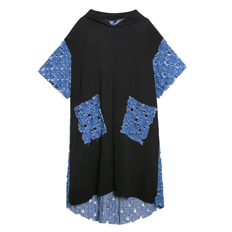 XITAO плюс Размеры лоскутное платье в стиле пэчворк женская одежда 2020 новые летние