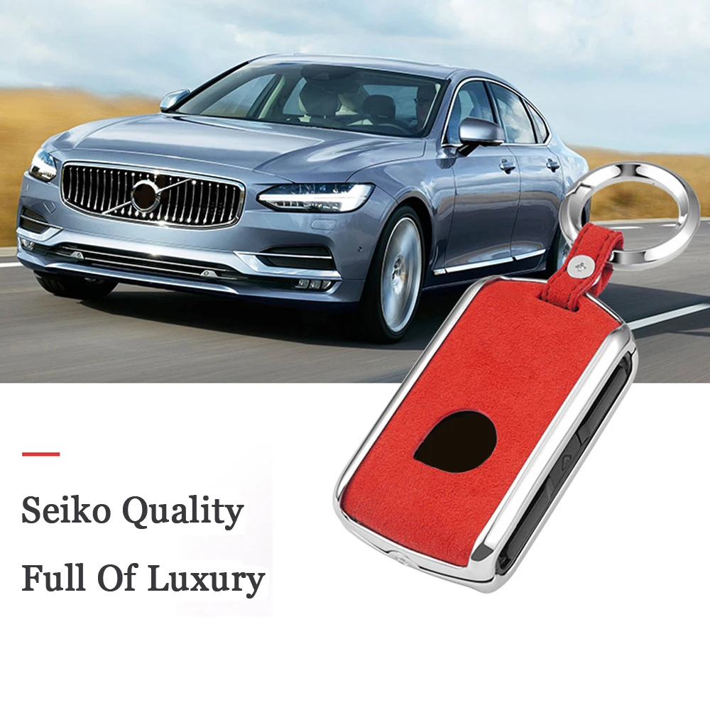 Для Volvo XC40 XC60 S90 XC90 V90 2017 2018 T5 T6 2015 2016 T8 замшевый кожаный чехол для ключа с
