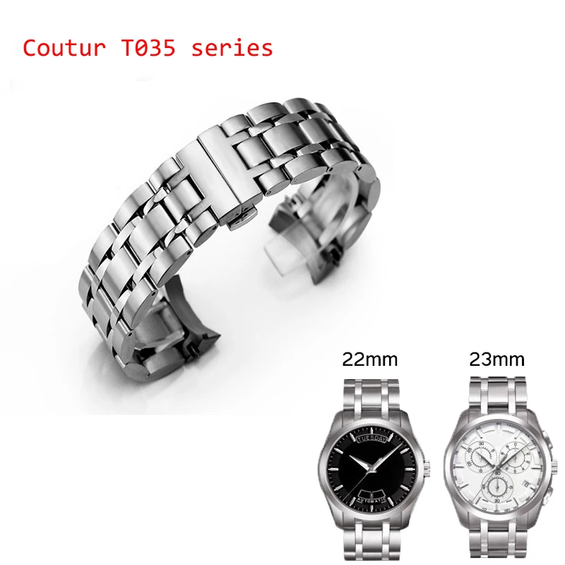 

Ремешок из нержавеющей стали для часов TISSOT T035, крутая фигурка с двойным нажатием на застежке-бабочке, аксессуары для часов 22 23 24 мм