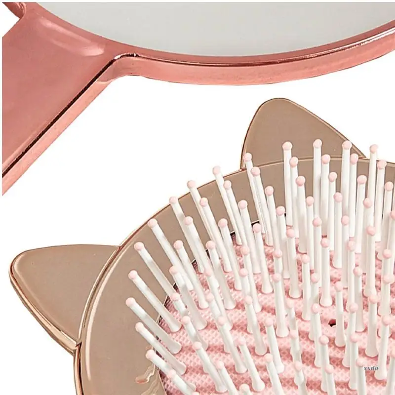 Кавайная щетка для волос набор зеркал макияжа раскладная массажный инструмент