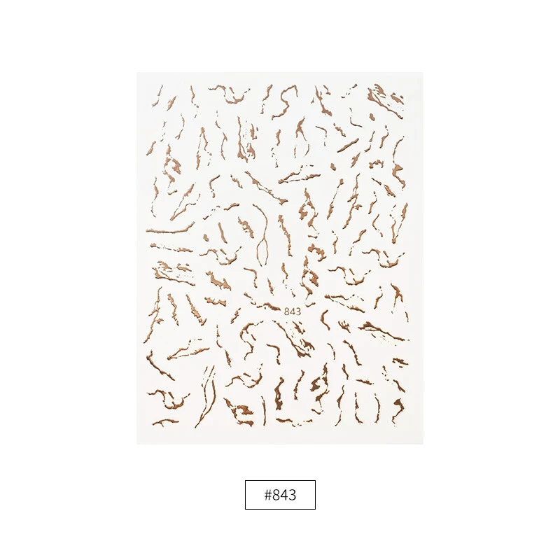 1 шт. Модные полые наклейки из фольги для ногтей женщин розовых цветов лазерные 3d