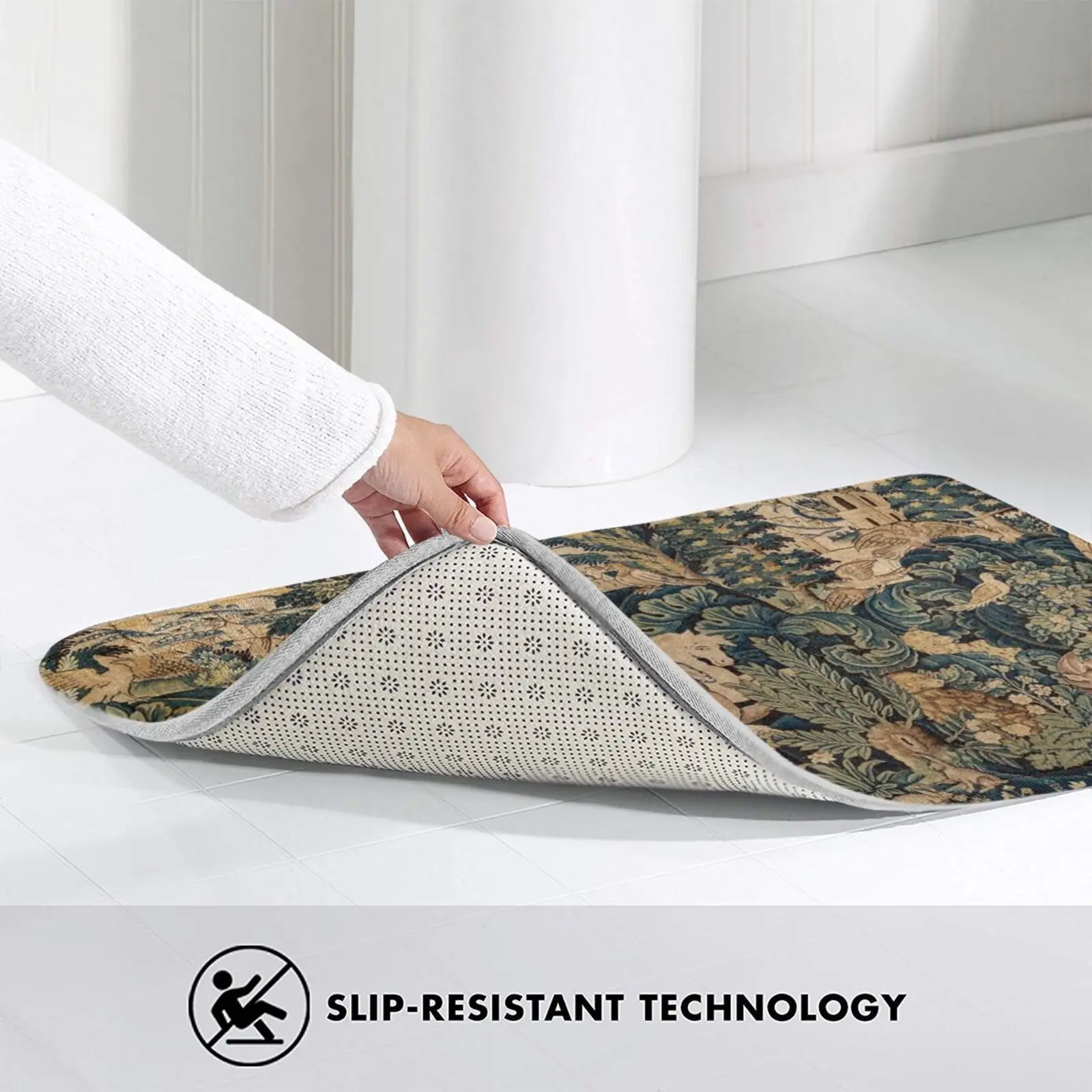 Фантастические животные и лошади в лесу сине-зеленый цвет слоновой кости