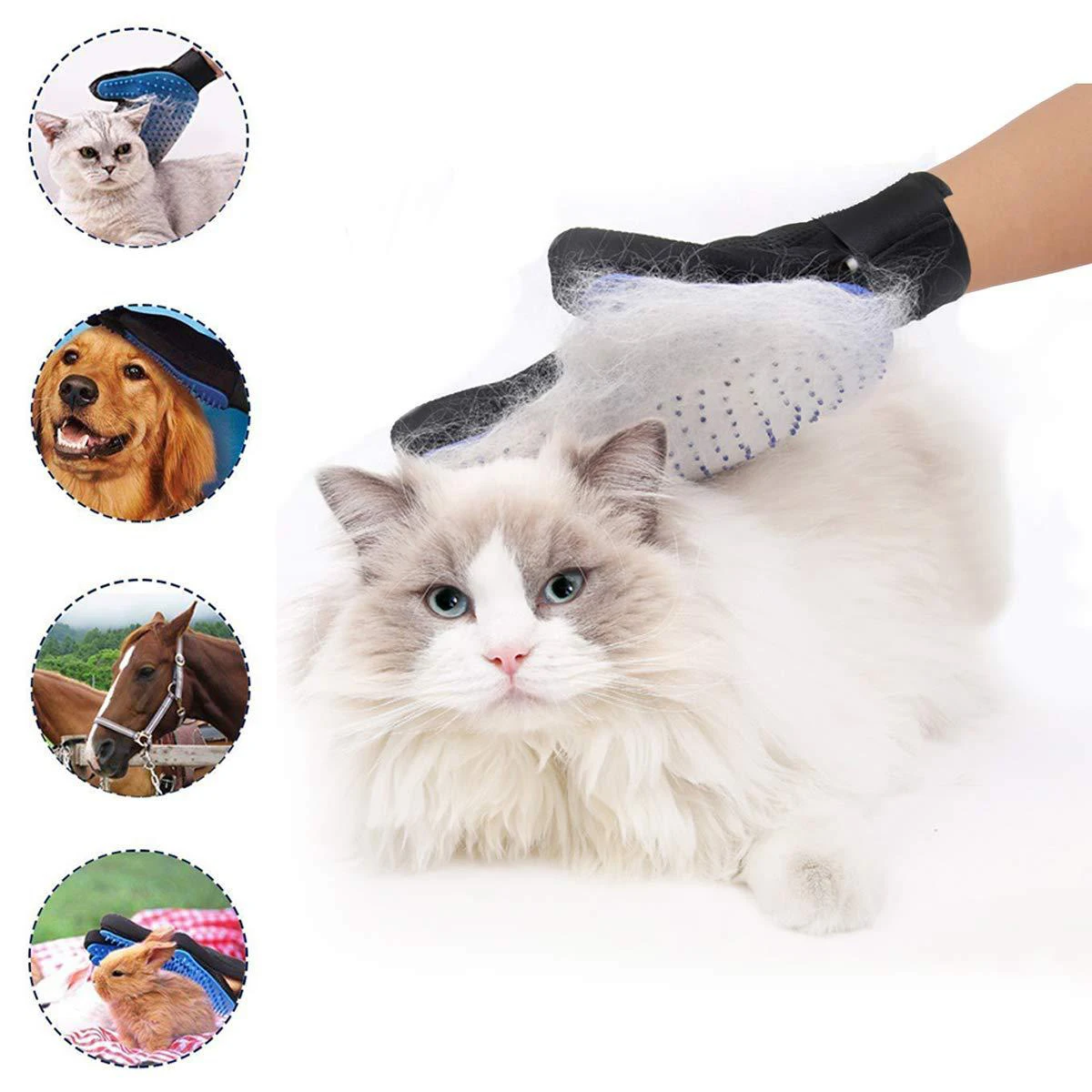 

Cats and dogs pet grooming gloves cats and dogs hair removal brush pet brush gloves dog cleaning dusting comb massage gloves