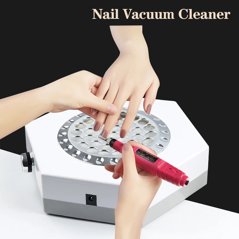 80W Nail Dust Collector Remover Machine Powerful Dust Collector Extractor Nails Professional Vacuum Strong Suction Art Salon