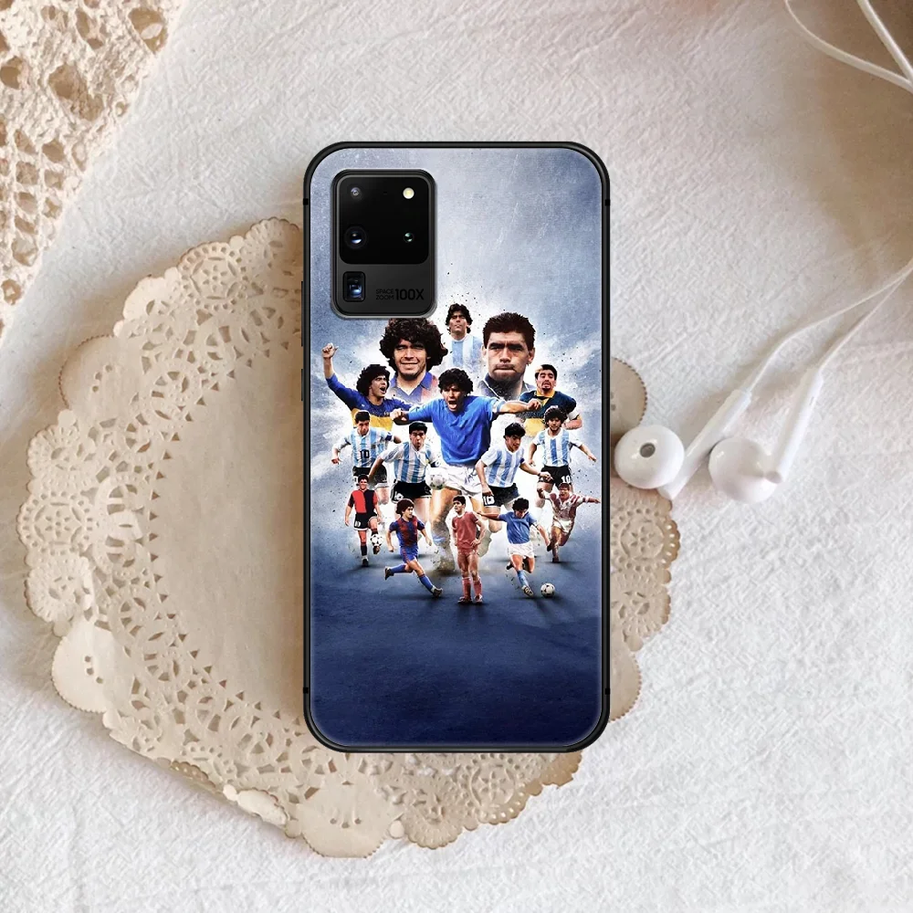 

Maradona Phone Case Cover Hull For Samsung Galaxy S 7 8 9 10 e 20 FE edge uitra plus Note 9 10 20 black Funda 3D Shell Silicone