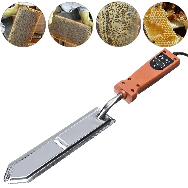 Electric Honey Knife Bee Beekeeping Equipment Heating Handle Wooden Tools Scraper Eu Plug |