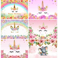shengyongbao unicorn background for photography birthday party flower balloon baby photography backdrop photo studio 21519 32