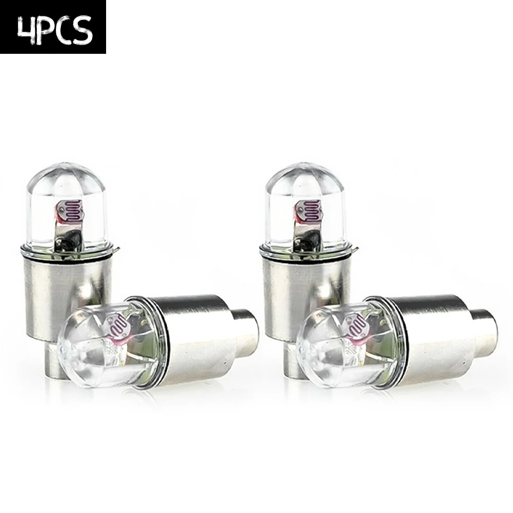 

4Pcs Car Wheel Tire Valve Cap Lights LED Nozzle Air Valve Cap Light Cap Cover Accessories For Dropshipping Wholesale