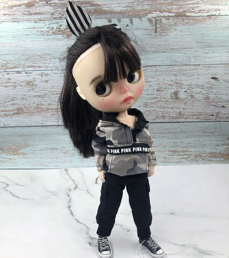 Одежда для куклы Blyth крутые толстовки с длинным рукавом OB24 azone 1/6bjd брюки 1/6