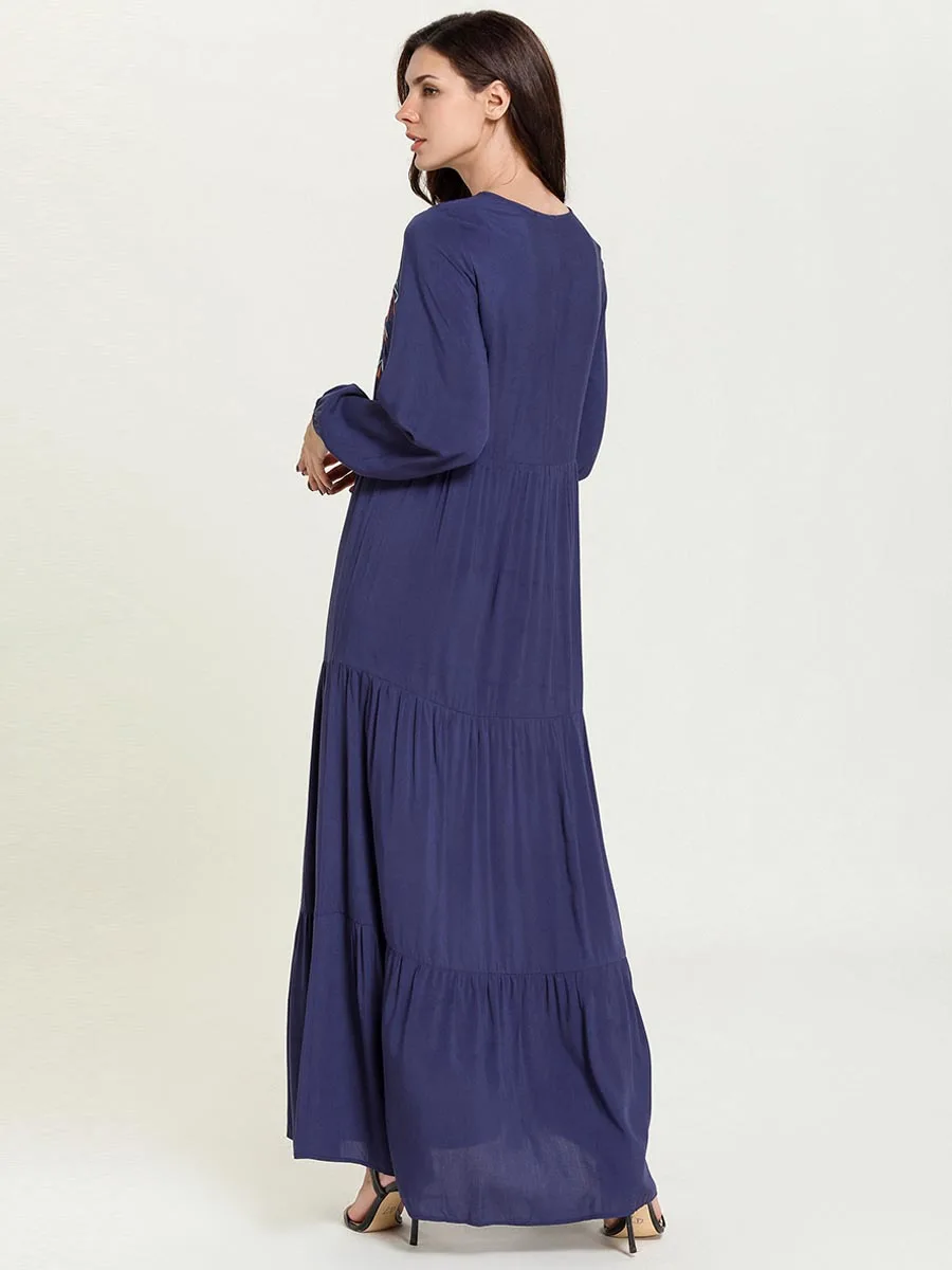 Мусульманские платья большого размера Осеннее модное удобное марокканское