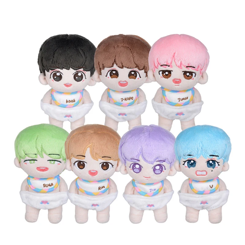 

Kawaii K-pop Korean Stuffed Doll Plush Toy Celebrity Baby Face Cartoon J-Hope Jin RM Jung Kook SUGA Jimin Kim Tae Hyung Gift
