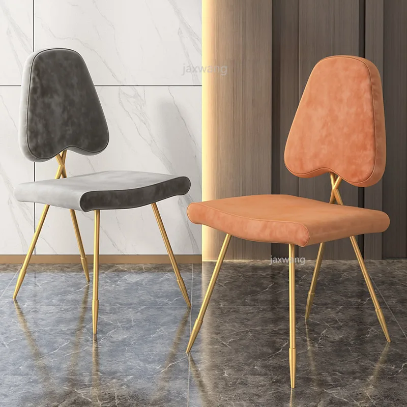 Трендовый обеденный стул с золотым железным металлическим бархатным корпусом