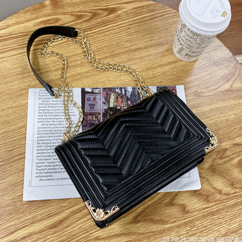 

Сумка кросс-боди Женская с цепочкой, модный мессенджер на плечо, роскошный брендовый дизайнерский саквояж