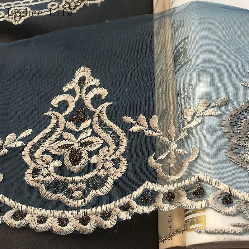 1 м кружевная лента для штор стола одежды украшения дома тесьма вышивка цветок