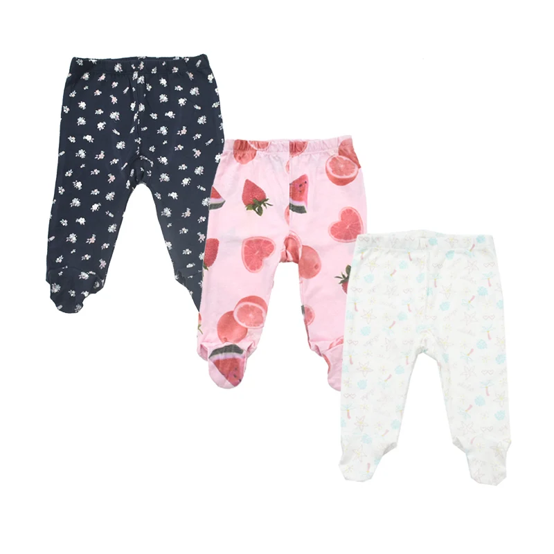 3pieces/Lot Trousers 0-18 Months Newborn Baby Pants Spring Autumn Babies Boy Footied Infant Girls Unisex Cute Twins Clothing