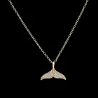 Emmaya Новое модное яркое ожерелье с цирконием в виде хвоста Кита для женщин Очаровательное украшение ювелирные изделия из фианита