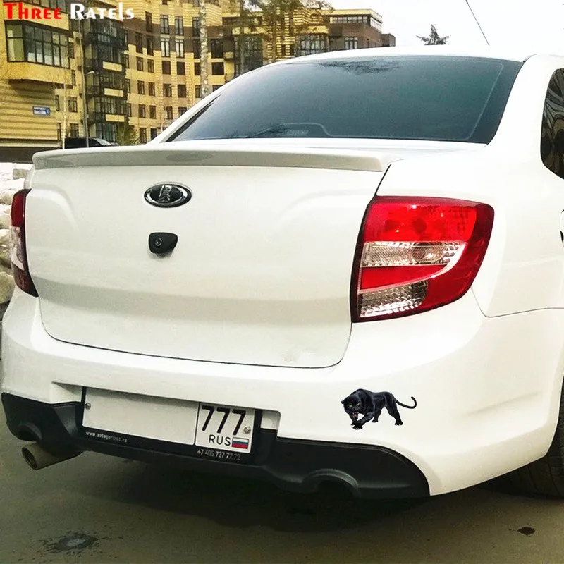 Three Ratels TRL570# 15X8см Черный тигр полноцветные наклейки на авто наклейки на машину наклейка для автомобиля автонаклейка