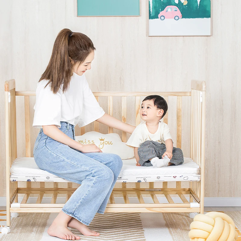 IMBABY многофункциональная детская кроватка, FSC и сертификация ЕС, Универсальные складные и регулируемые детские кроватки для новорожденных