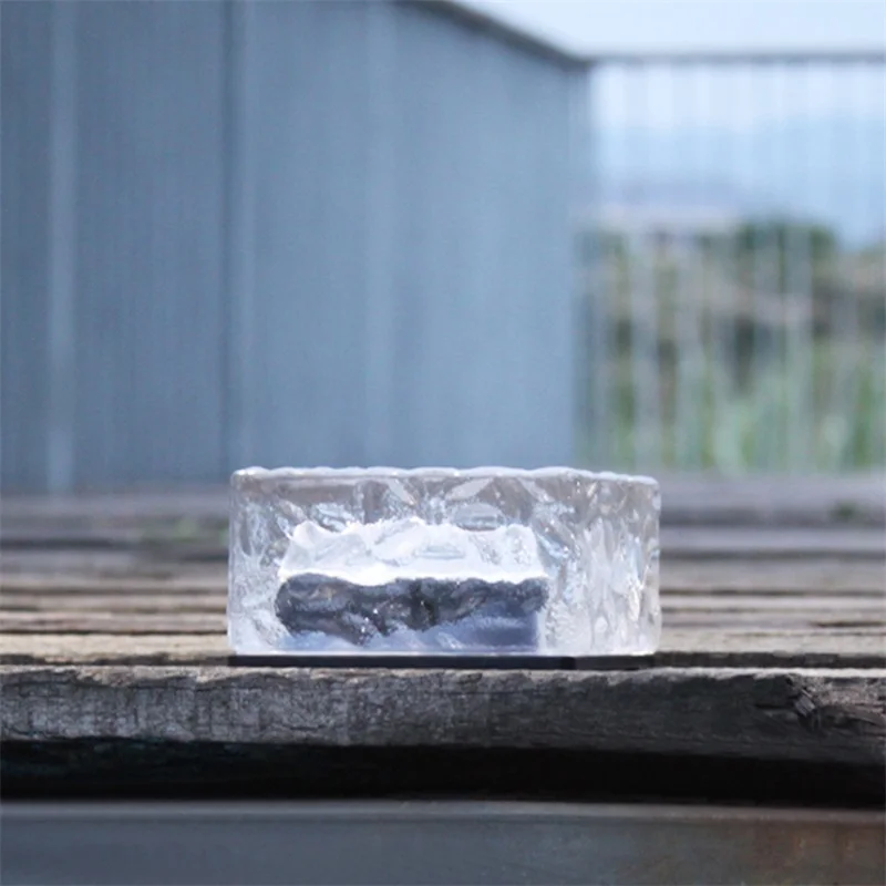 OUFULA солнечные подземные светильники 4LED ледовые кирпичные огни домашние