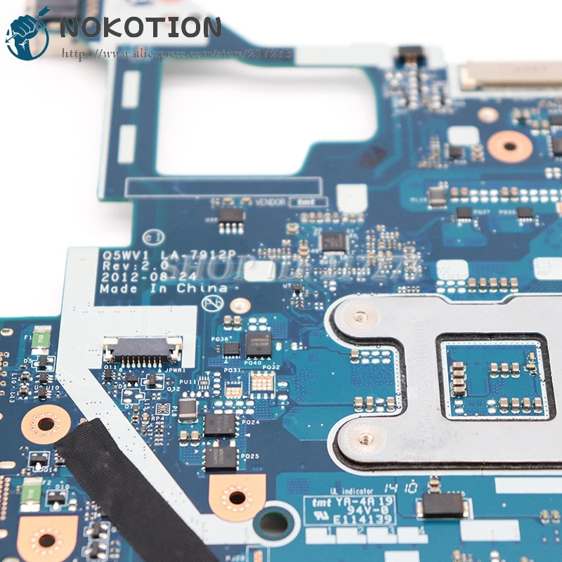 NOKOTION Q5WVH LA-7912P для Acer aspire E1-571G V3-571G Материнская плата ноутбука NBY1711001 NB.Y1711.001 HM77 DDR3