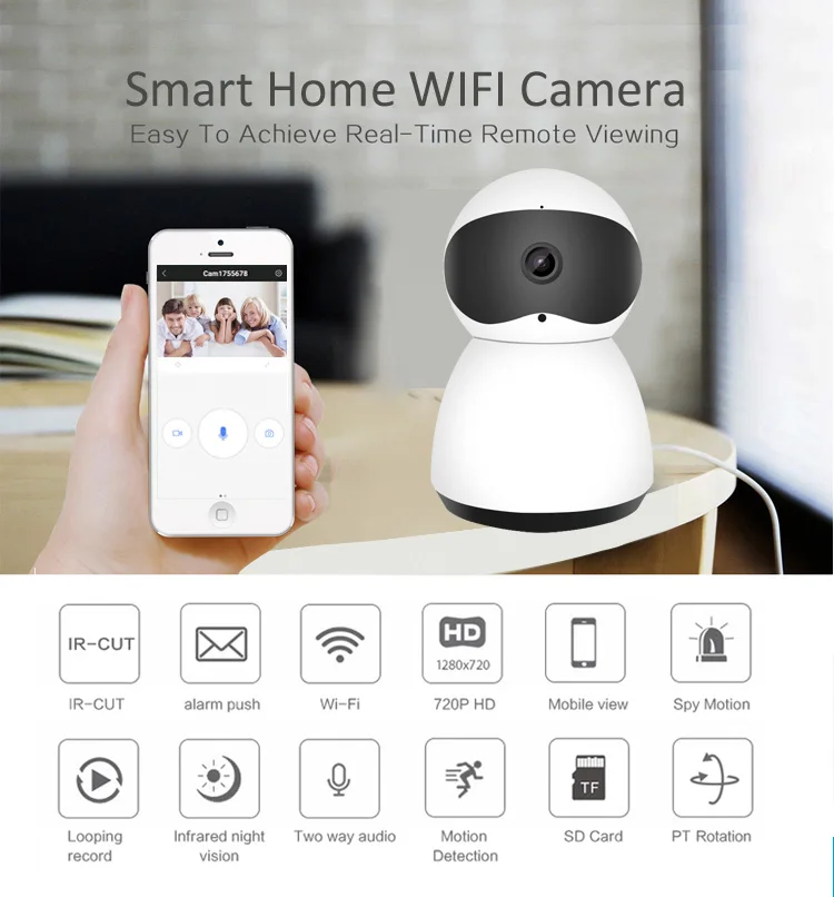 JPT новый стиль умный дом безопасности беспроводная мини камера ясное ночное